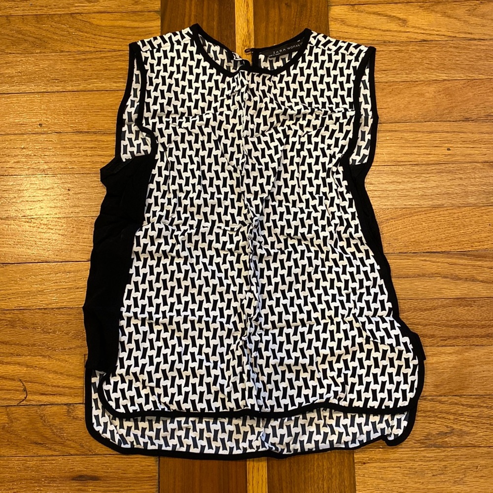 Zara Black and White Tank Top
